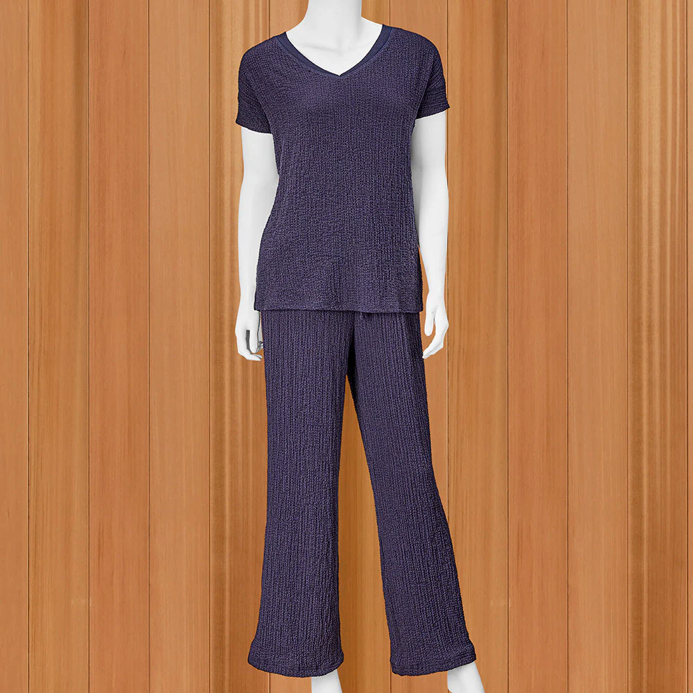 Renuar Women’s Crinkle Knit Palazzo Pants - Image 2