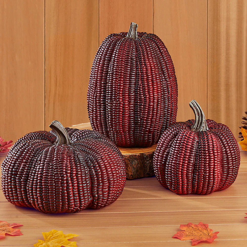Resin Indian Corn Pumpkins - Image 2