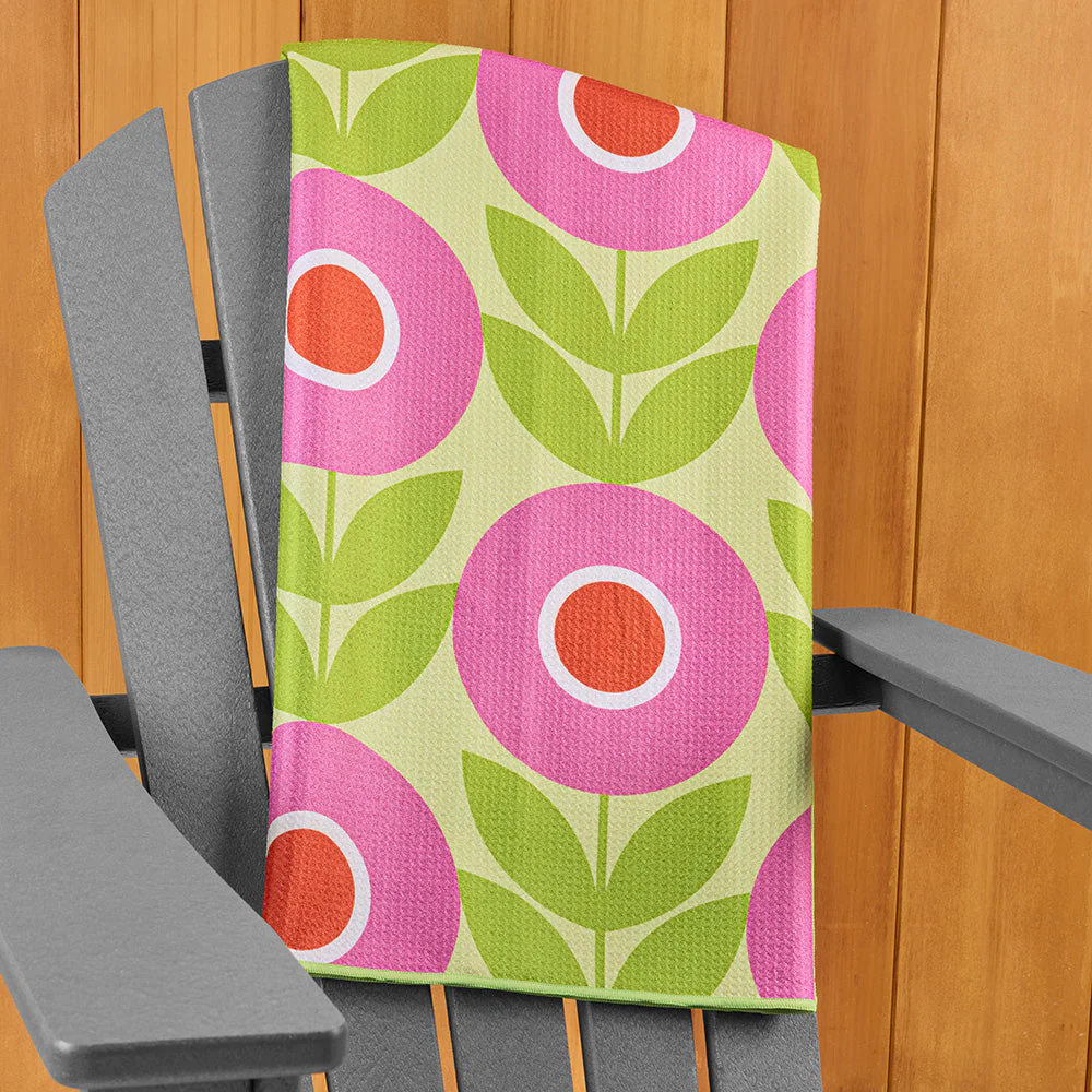 Reversible Microfiber Pool Towel, Lavender Breeze