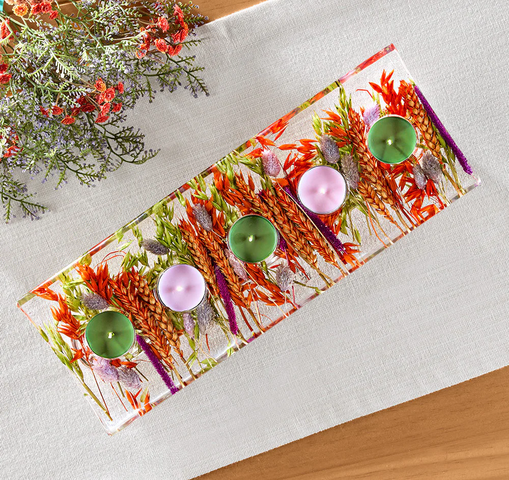 Riccardo Marzi Long Resin Tealight Candle Holder, Maia - Image 2