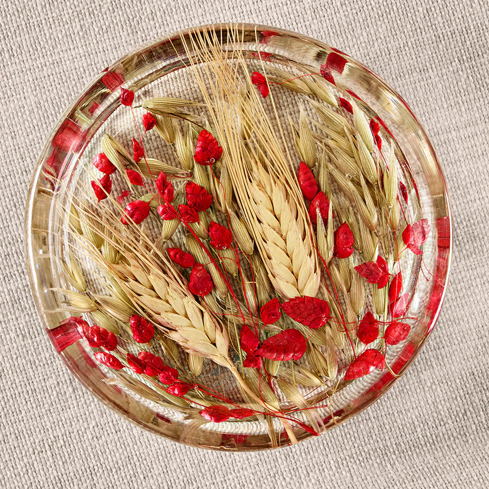 Riccardo Marzi Resin Bottle Coaster, Red Wheat - Image 2