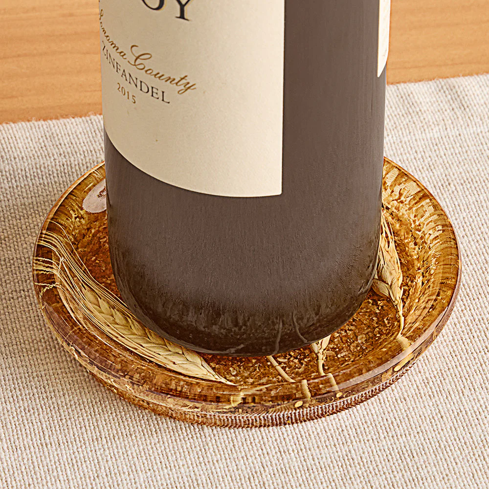 Riccardo Marzi Resin Bottle Coaster, Wheat - Image 2