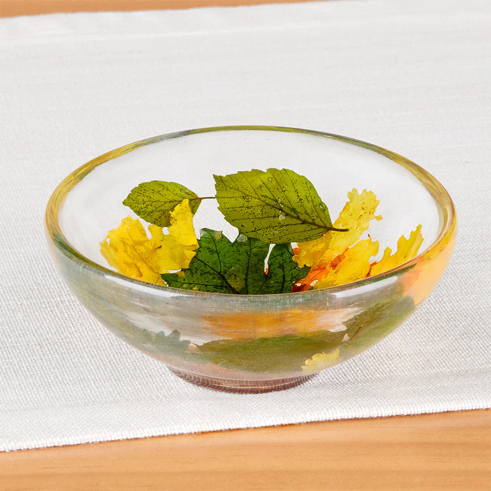 Riccardo Marzi Resin Serveware, Fall Leaves Side Bowl - Image 2
