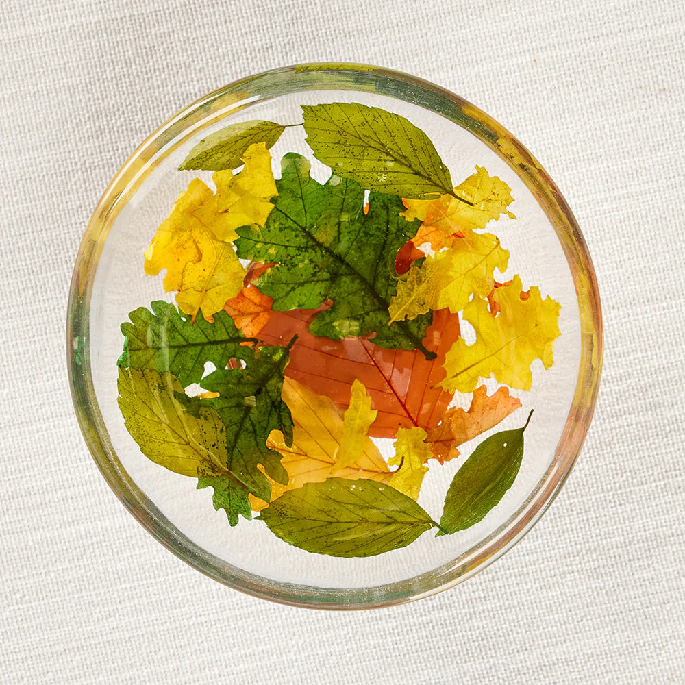 Riccardo Marzi Resin Serveware, Fall Leaves Side Bowl - Image 3