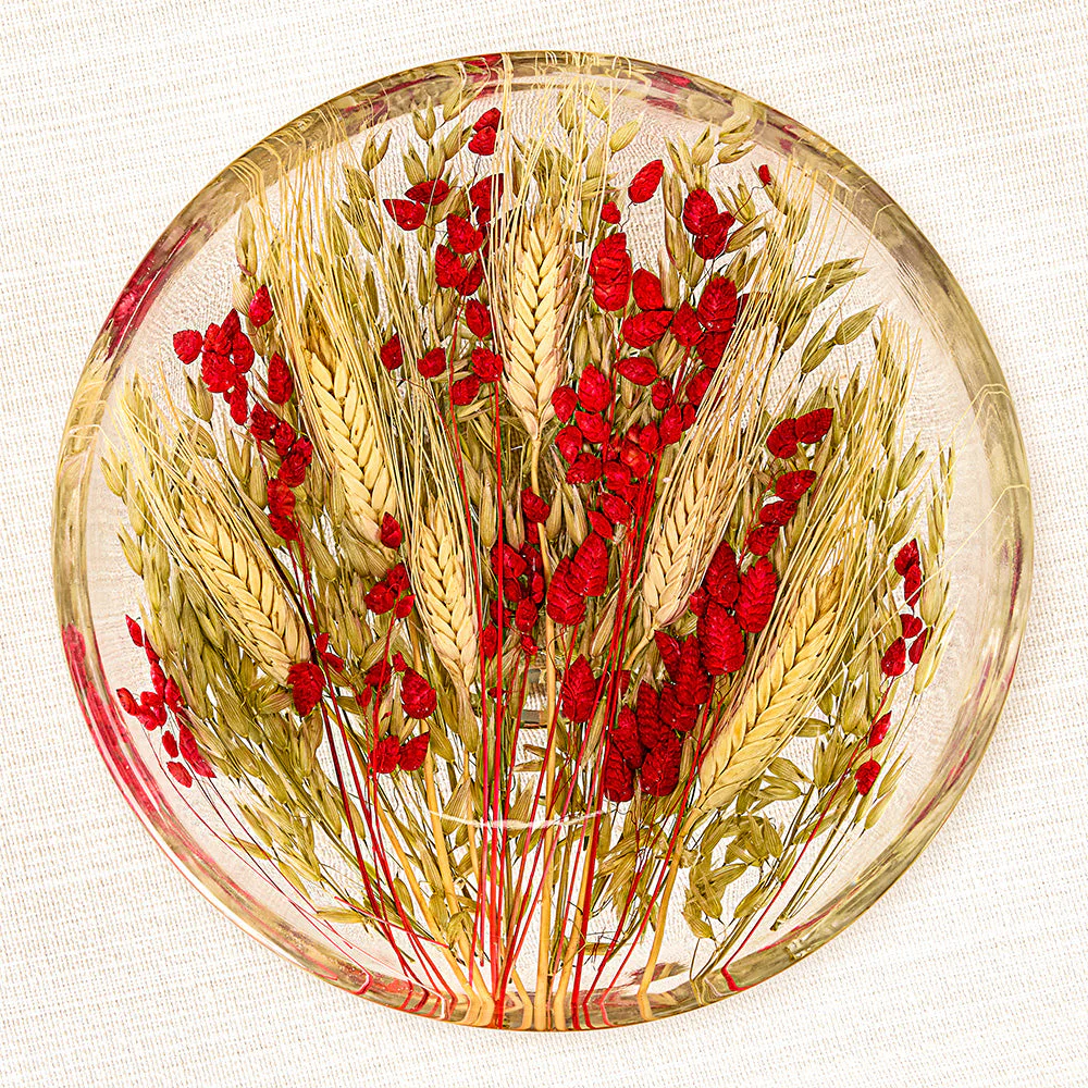 Riccardo Marzi Resin Serveware, Red Wheat Bowls - Image 4