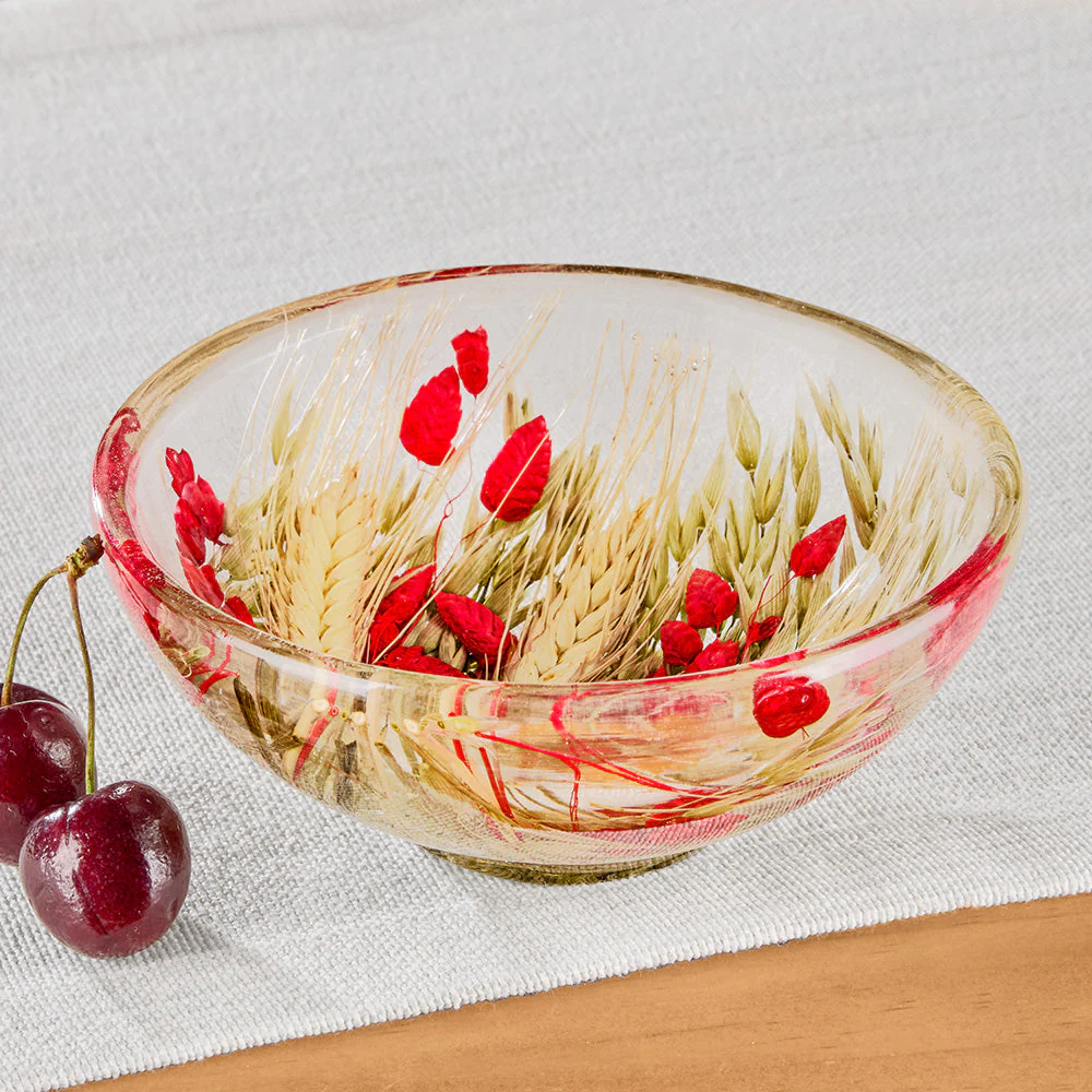 Riccardo Marzi Resin Serveware, Red Wheat Side Bowl