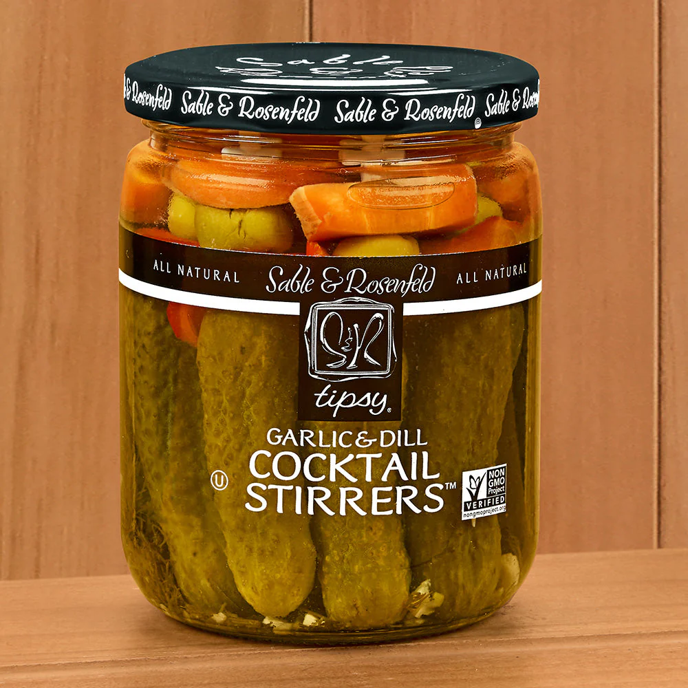 Sable & Rosenfeld Tipsy Cocktail Stirrers, Garlic & Dill Pickles