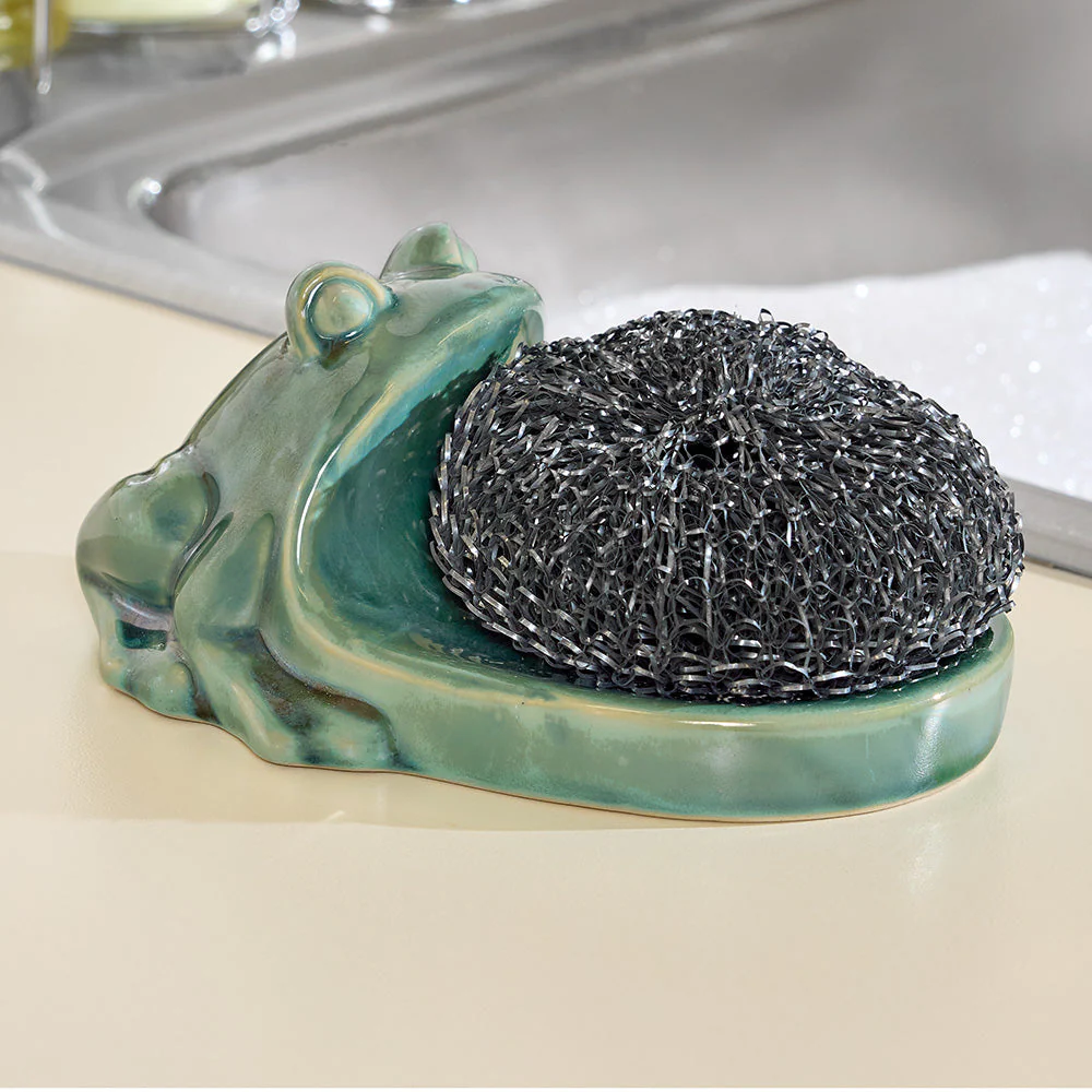 Secret Garden Stoneware Frog Soap Dish