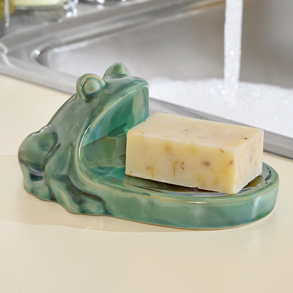 Secret Garden Stoneware Frog Soap Dish - Image 2