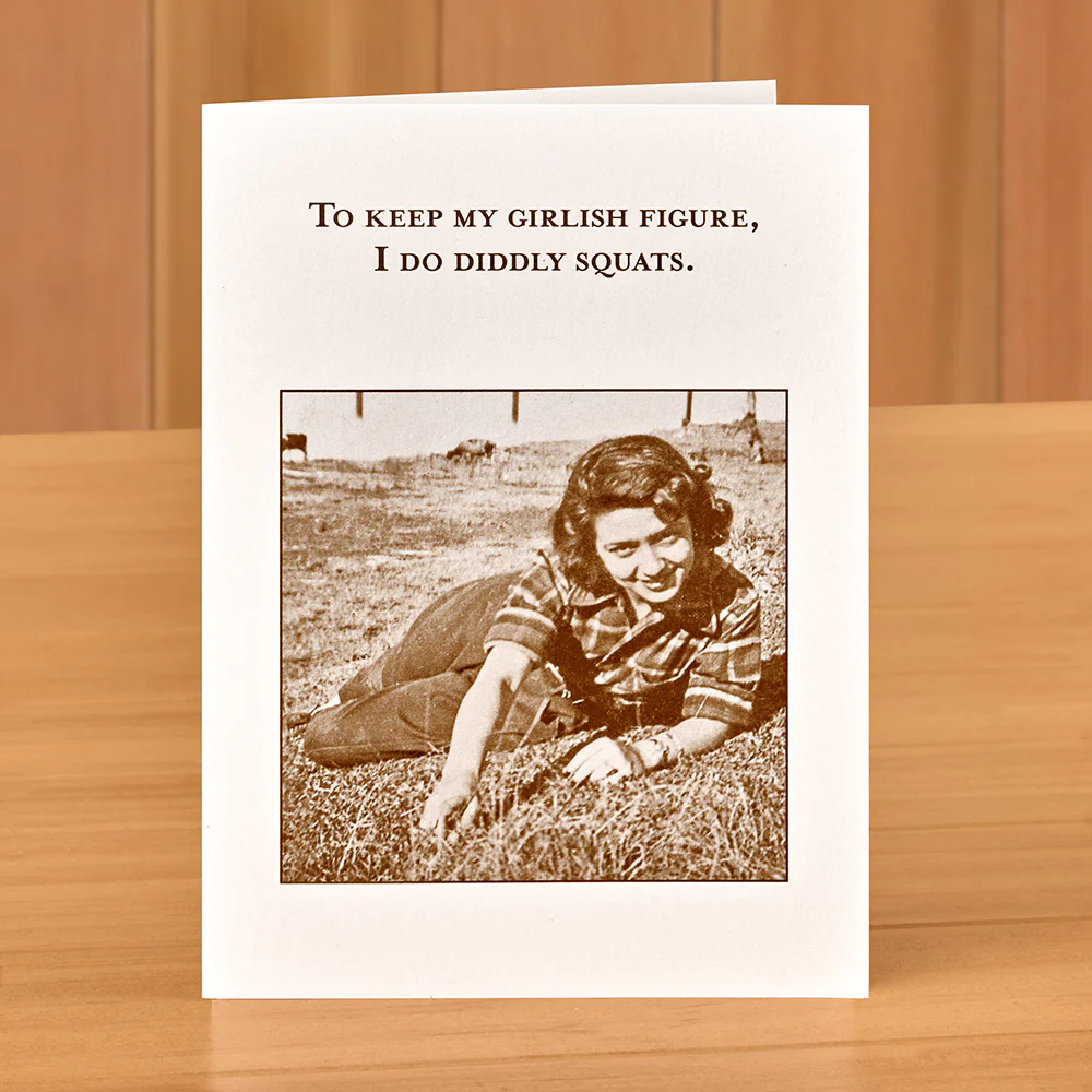 Shannon Martin Birthday Card, Girlish Figure