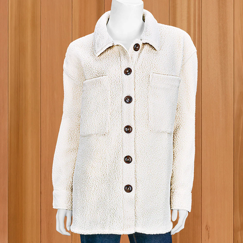 Shiraleah "Get Loud" Sherpa Shirt Jacket - Image 3