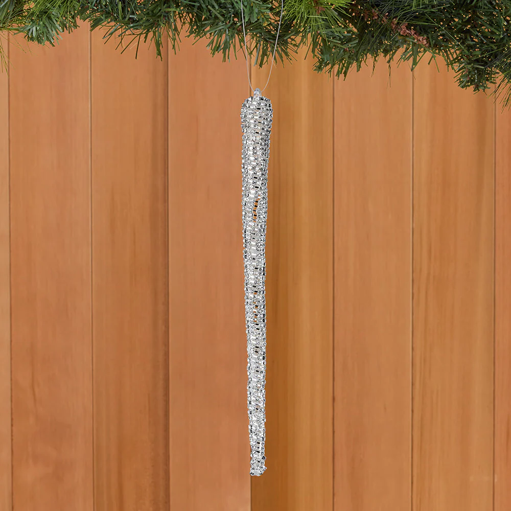 Silent Night Sparkling Rhinestone Icicle Ornament - Image 2