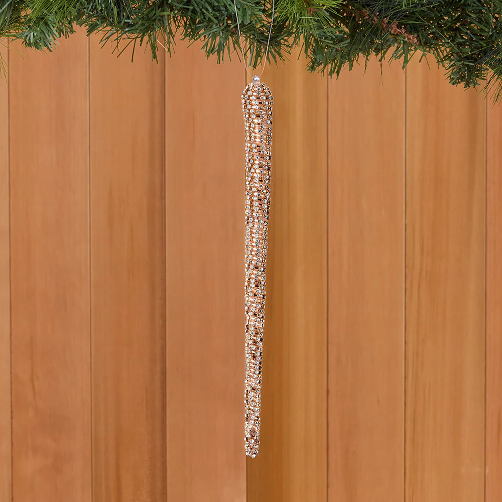Silent Night Sparkling Rhinestone Icicle Ornament - Image 3