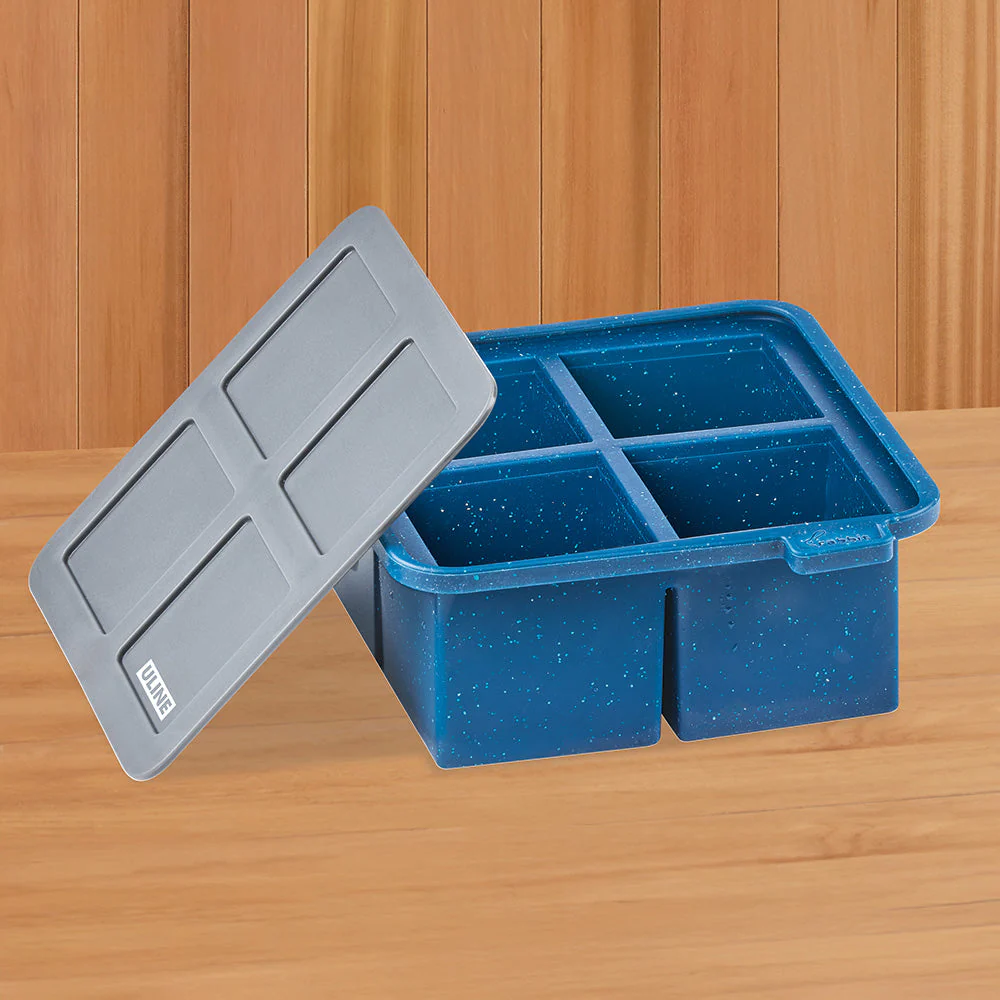 Silicone 2" Ice Cube Mold Tray with Lid - Image 2
