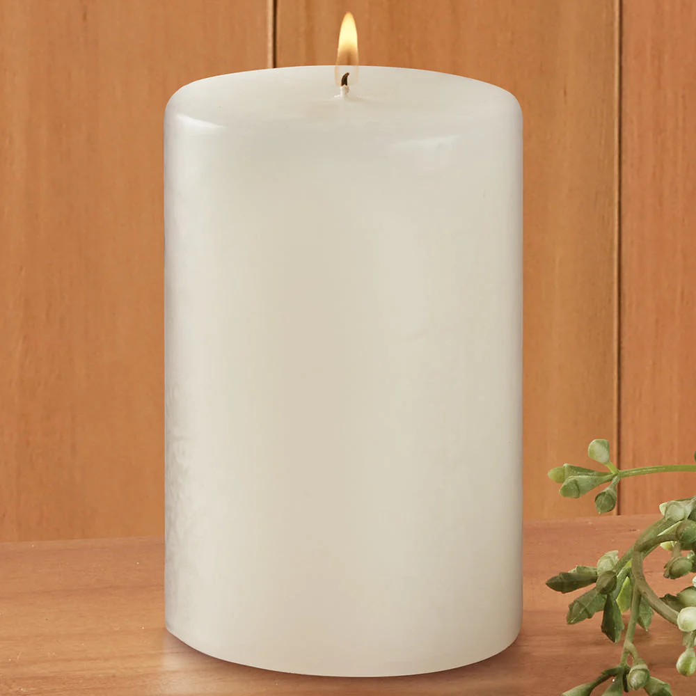 Simon Pearce Ivory Unscented Pillar Candle