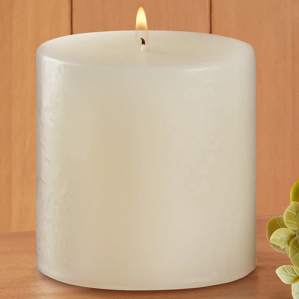 Simon Pearce Ivory Unscented Pillar Candle - Image 2