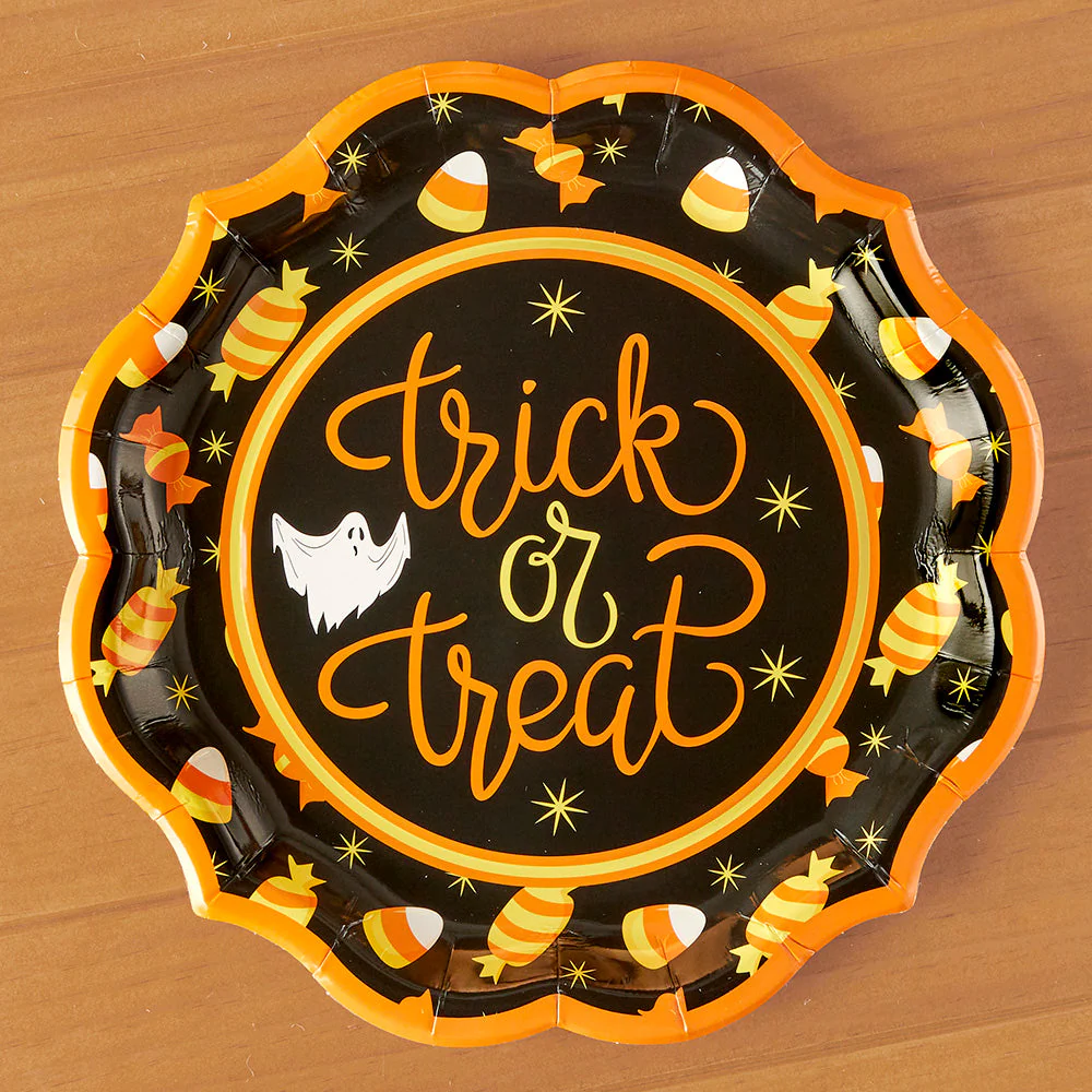 Sophistiplate Candy Corn Cutie Halloween Dinner Plates, Trick or Treat