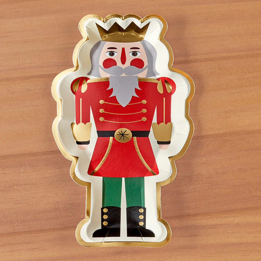 Sophistiplate Christmas Paper Salad Plates, Nutcracker