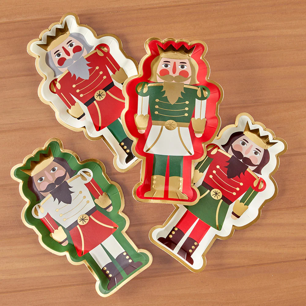 Sophistiplate Christmas Paper Salad Plates, Nutcracker - Image 3