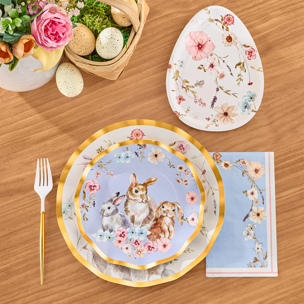 Sophistiplate Paper Plates and Napkins, Charming Easter Floral