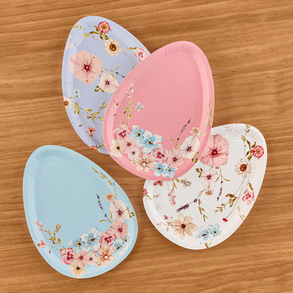 Sophistiplate Paper Plates and Napkins, Charming Easter Floral - Image 2