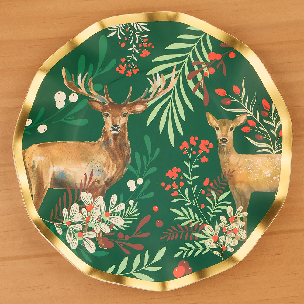 Sophistiplate Paper Plates and Napkins, Christmas Forest - Image 2