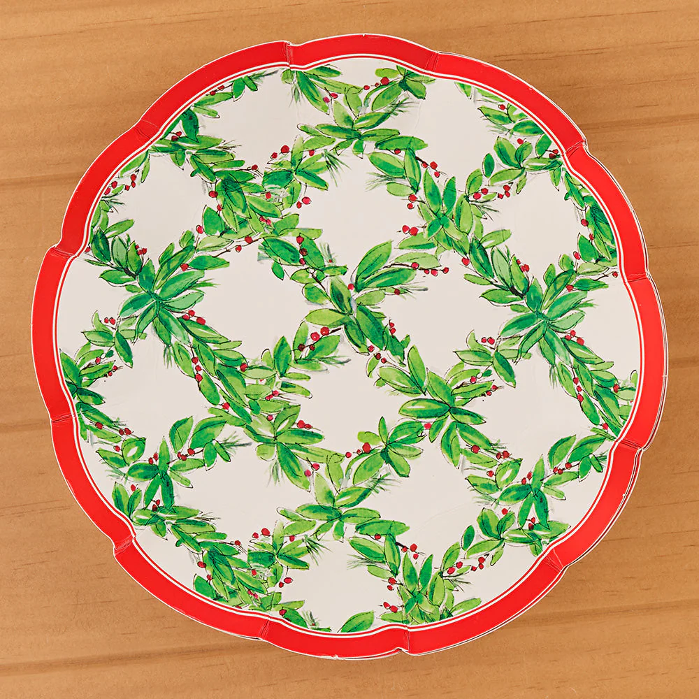 Sophistiplate Paper Plates and Napkins, Christmas Holly Berry - Image 4