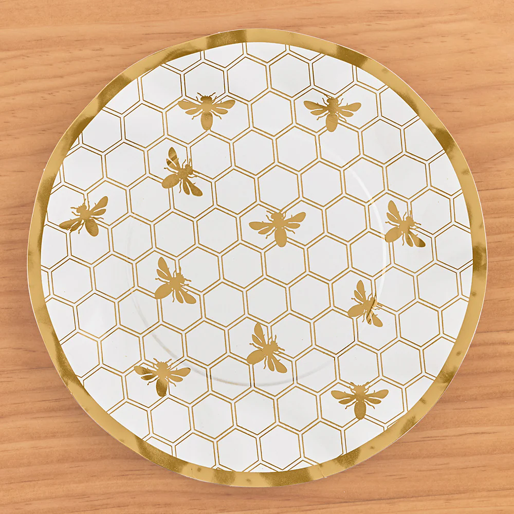Sophistiplate Paper Plates and Napkins, Honeybee - Image 2