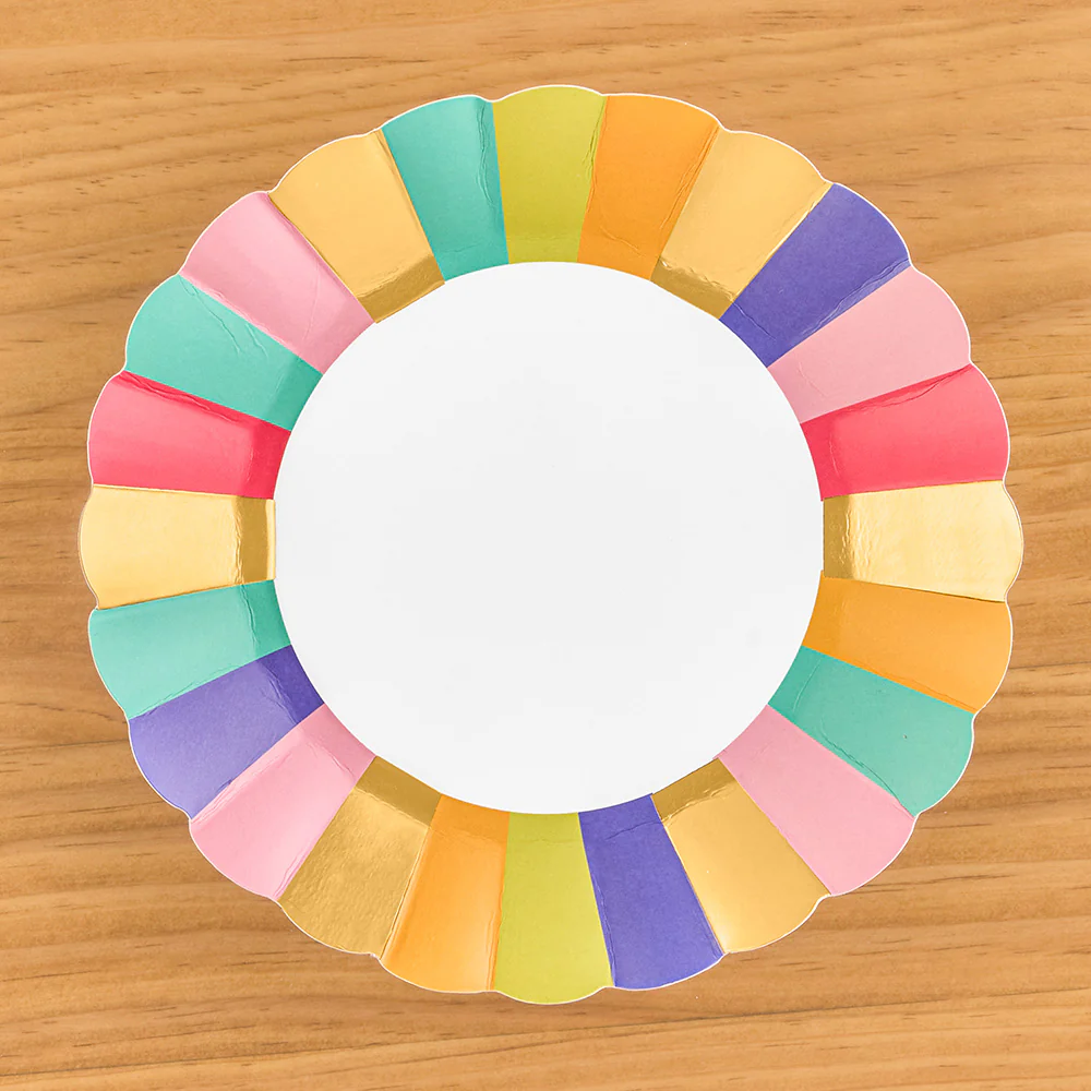 Sophistiplate Paper Plates and Napkins, Panoply Rainbow Sunshine - Image 2