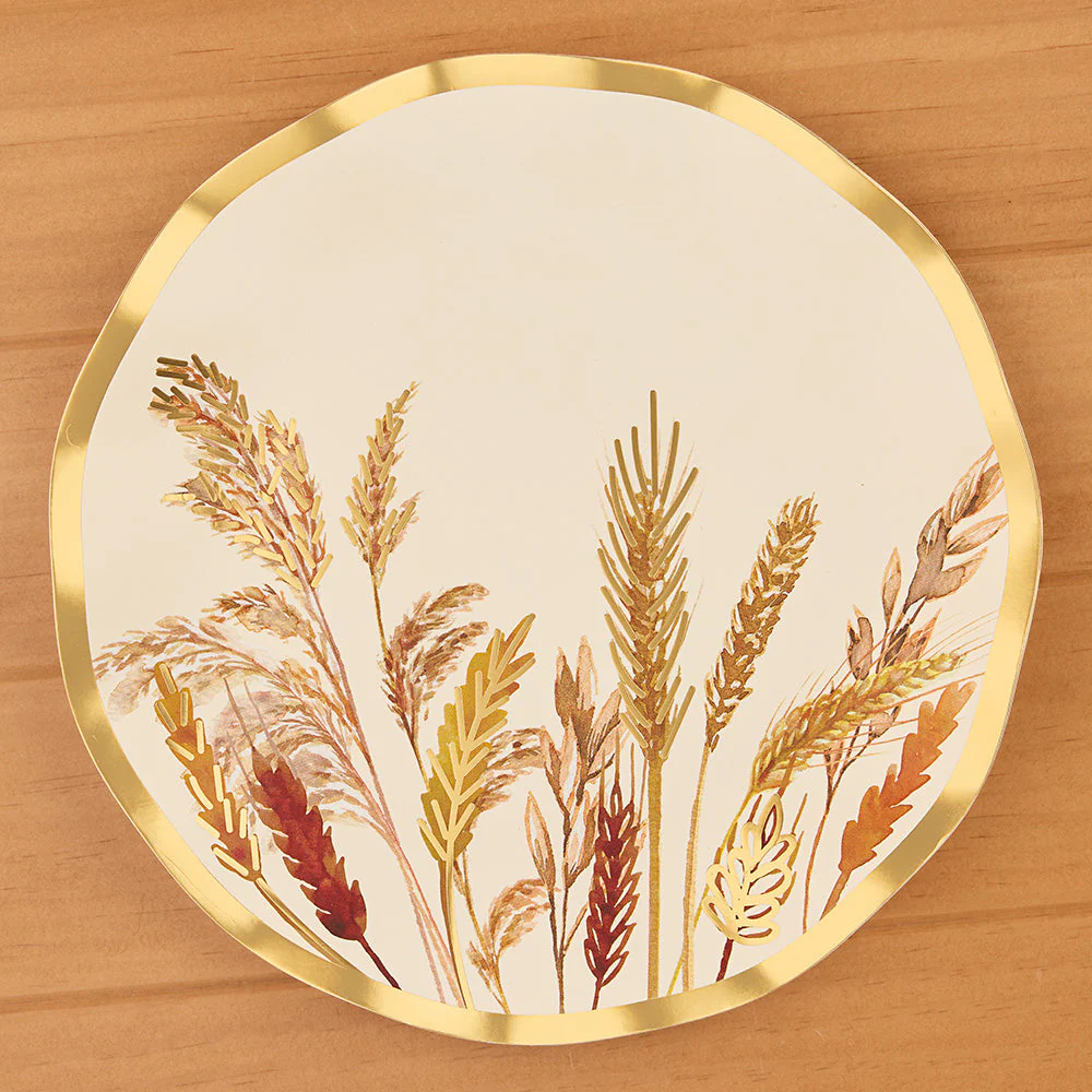 Sophistiplate Paper Plates and Napkins, Thanksgiving Harvest Wheat - Image 2