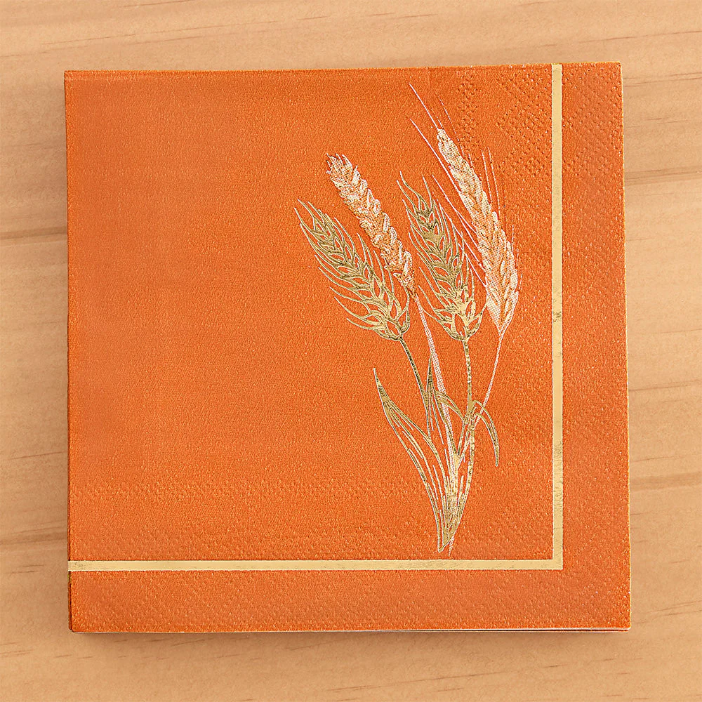 Sophistiplate Paper Plates and Napkins, Thanksgiving Harvest Wheat - Image 5