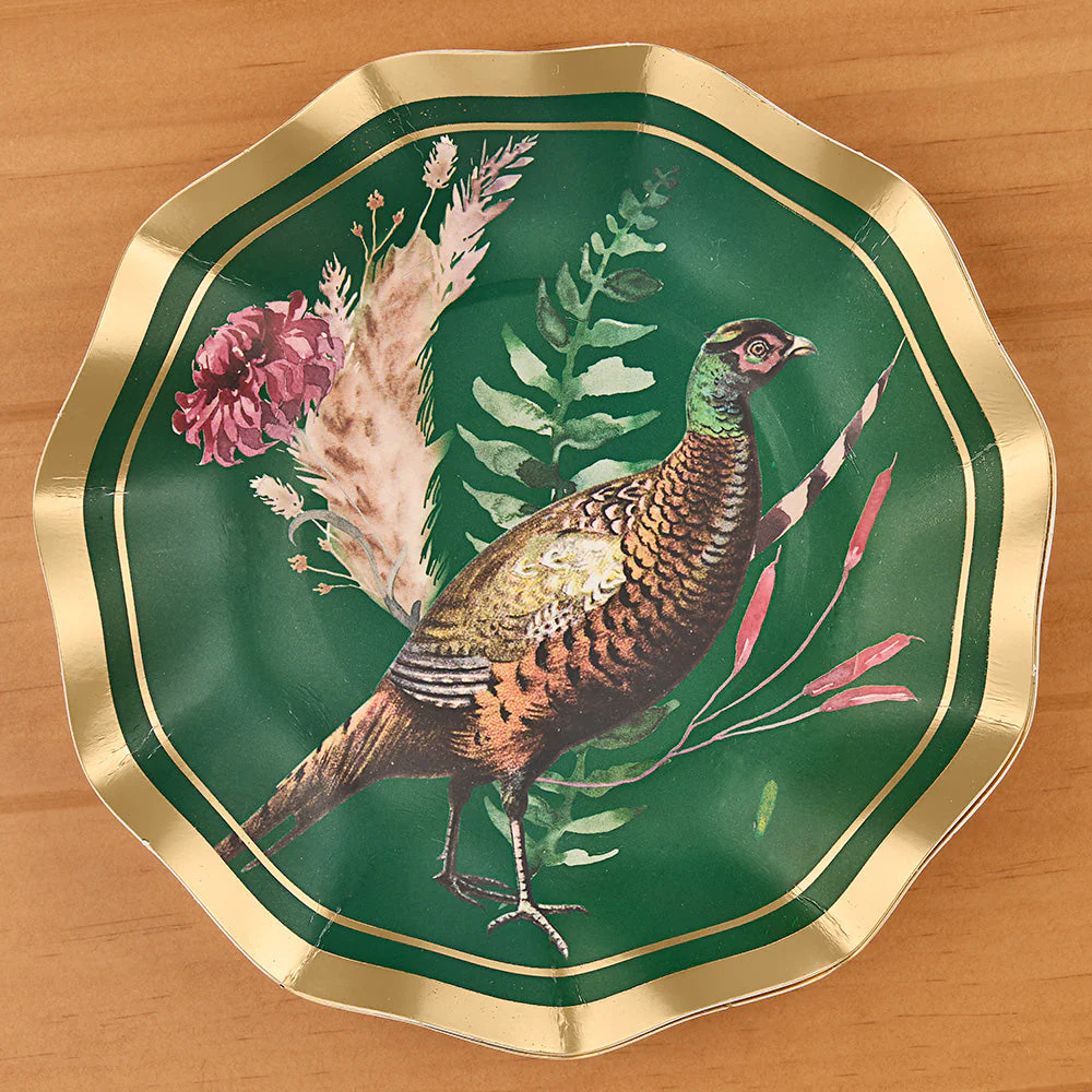 Sophistiplate Paper Plates and Napkins, Thanksgiving Pheasant Feather Grove - Image 4