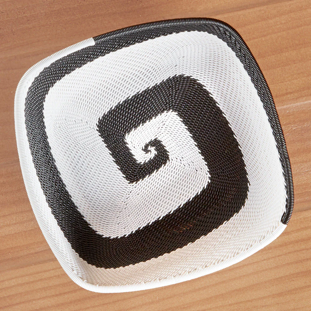 Square Telephone Wire Bowl, African Eclipse - Image 2