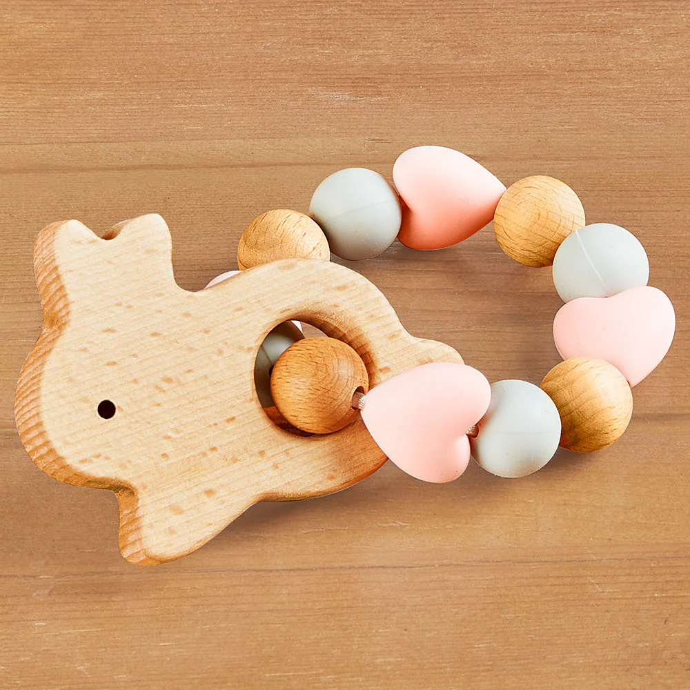 Stephen Joseph Silicone and Wood Baby Teethers - Image 5