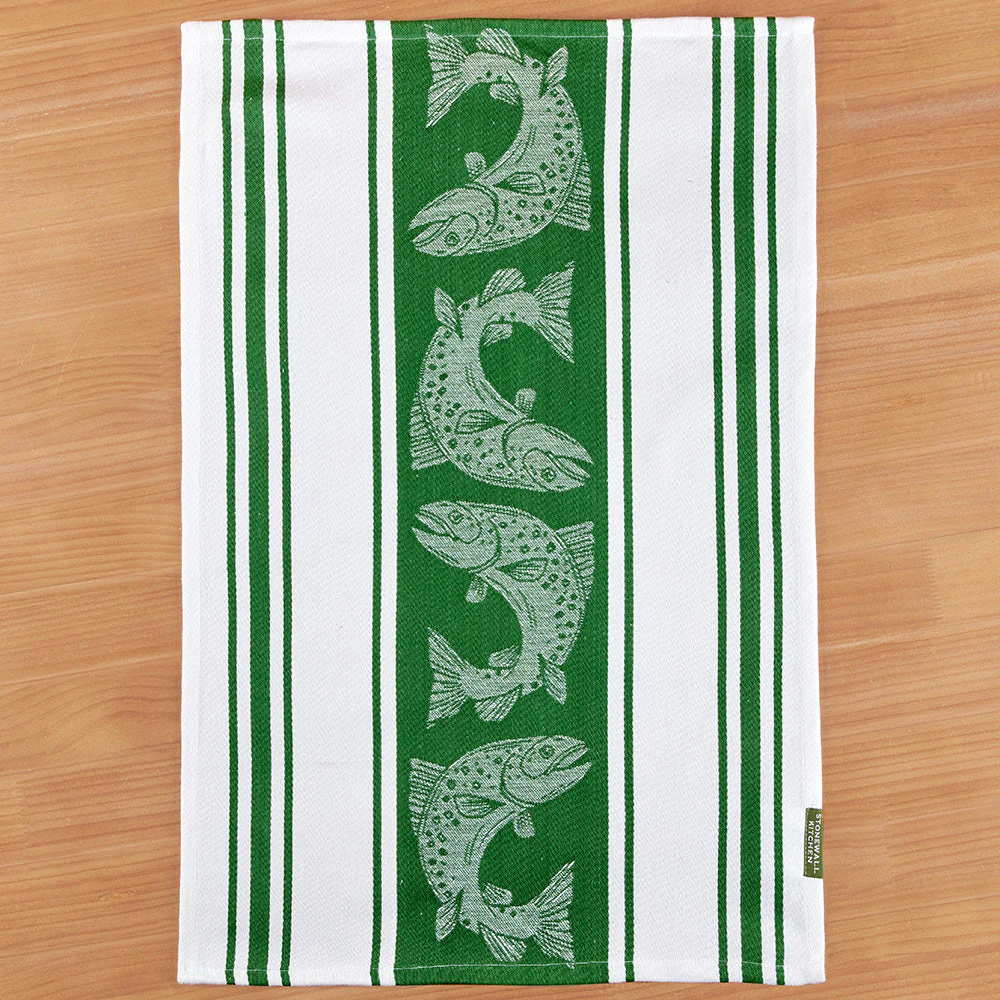 Stonewall Kitchen Tea Towel, Fish Jacquard - Image 2