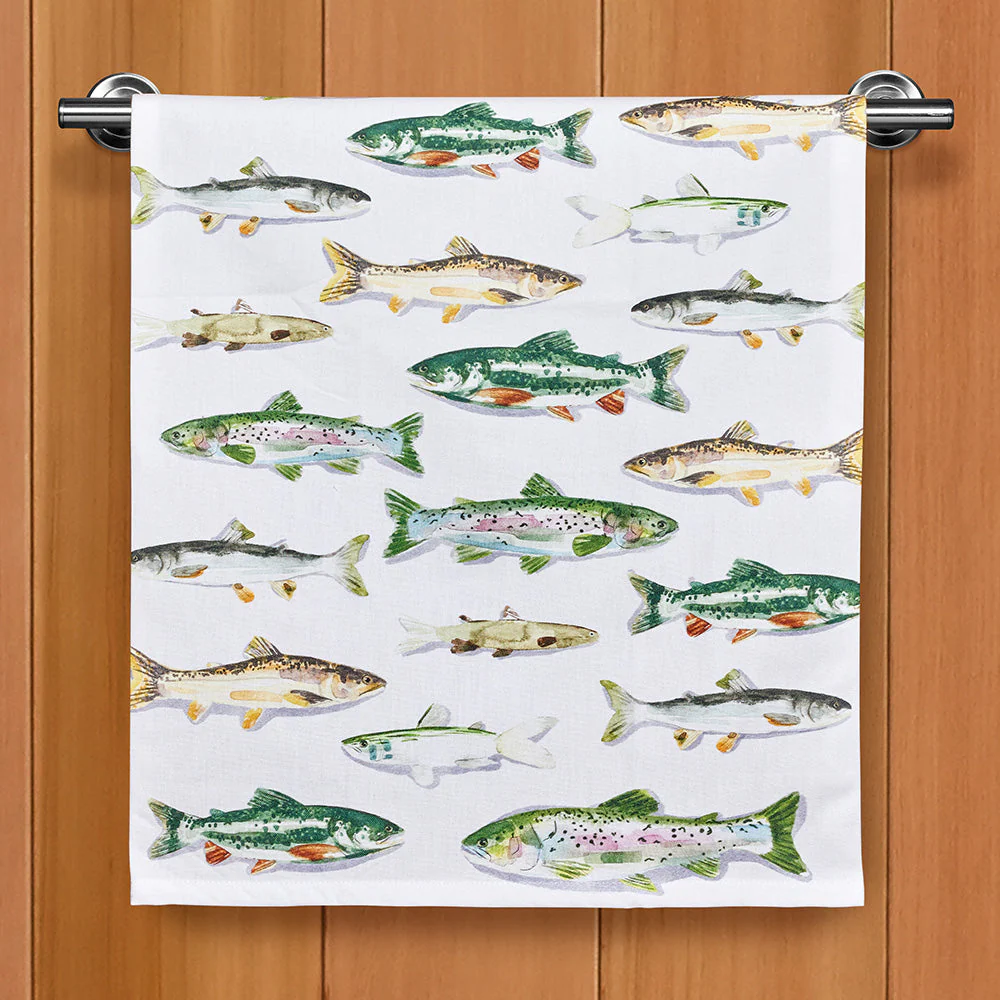Stonewall Kitchen Tea Towel, Trout