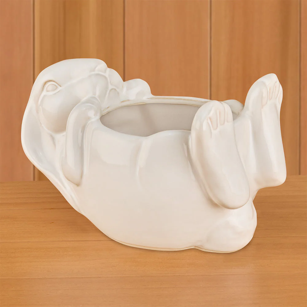 Stoneware Playful Bunny Planter - Image 2