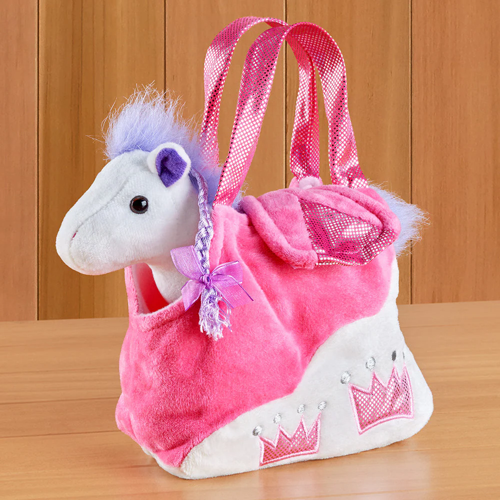 Stuffed Princess Horse Plush Toy with Tote