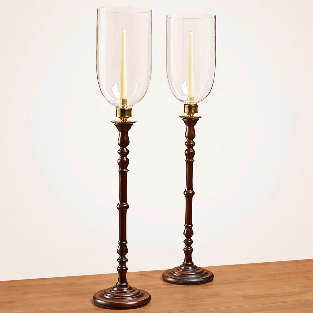 Tall Antique Candlesticks, Set of 2 - Image 2