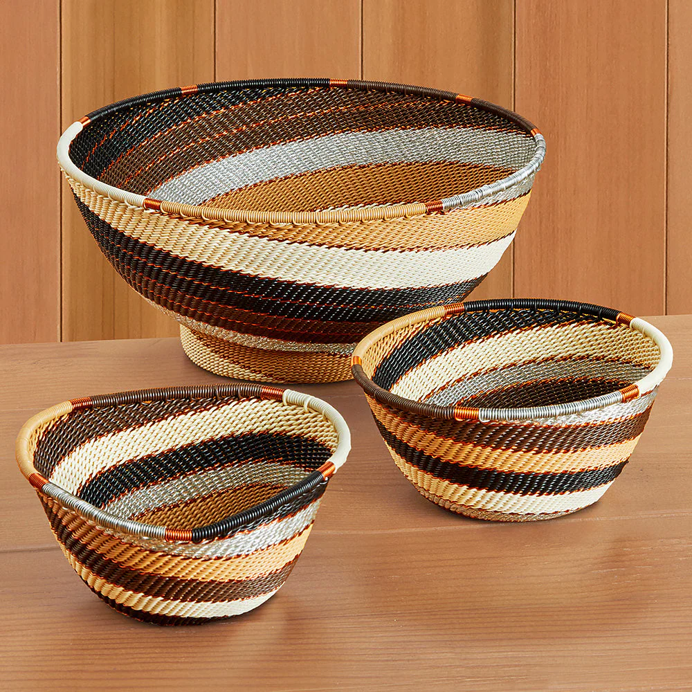 Telephone Wire Bowl, Mocha Spiral - Image 5
