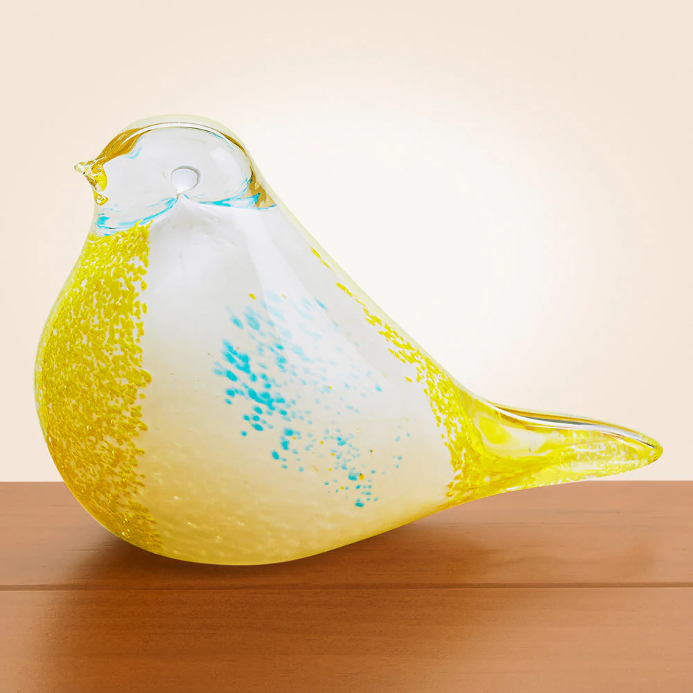 Torre & Tagus Bird Figurine, White & Yellow