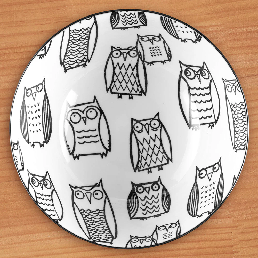 Torre & Tagus Kiri Porcelain Bowl, Owls - Image 2