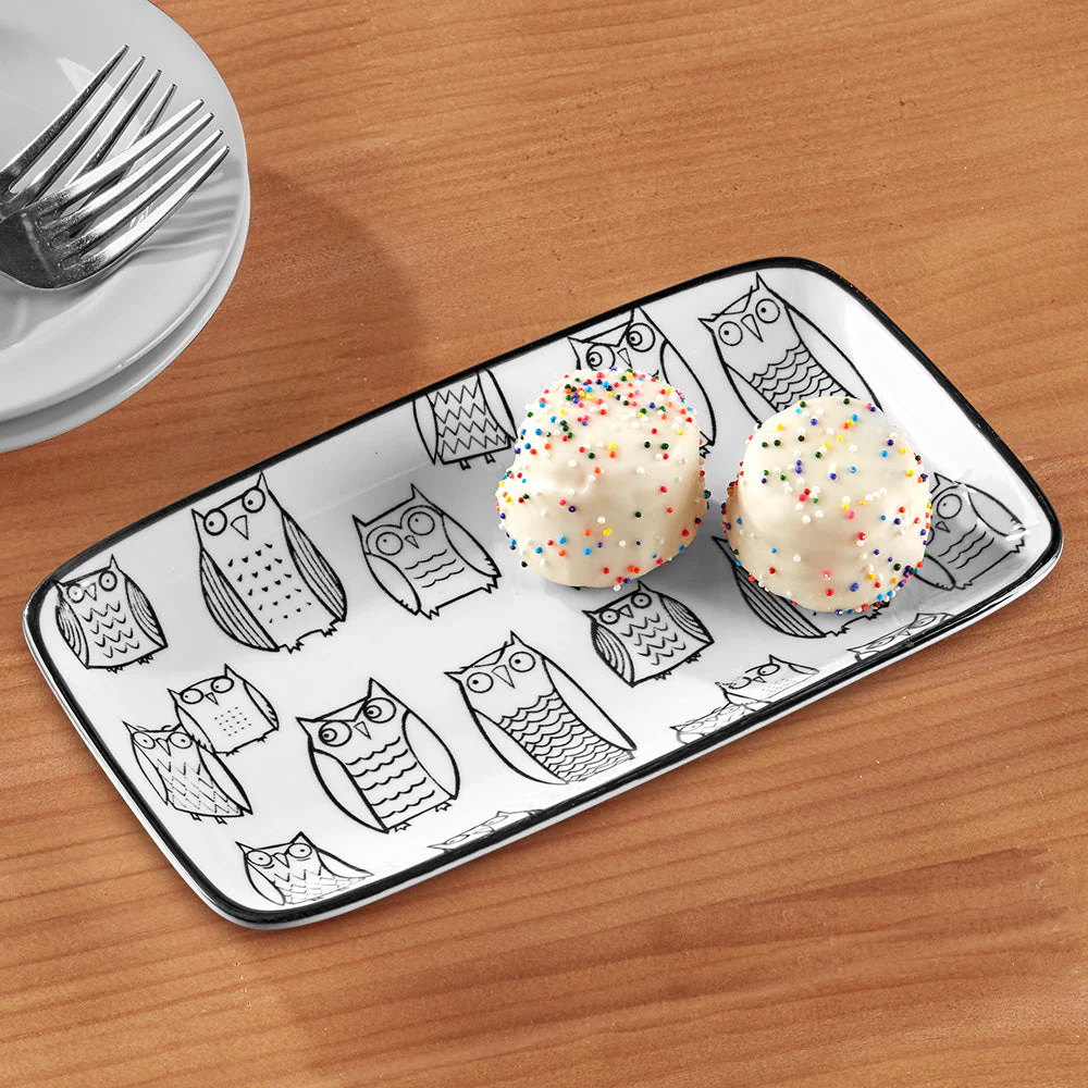 Torre & Tagus Kiri Porcelain Tapas Plate, Owls