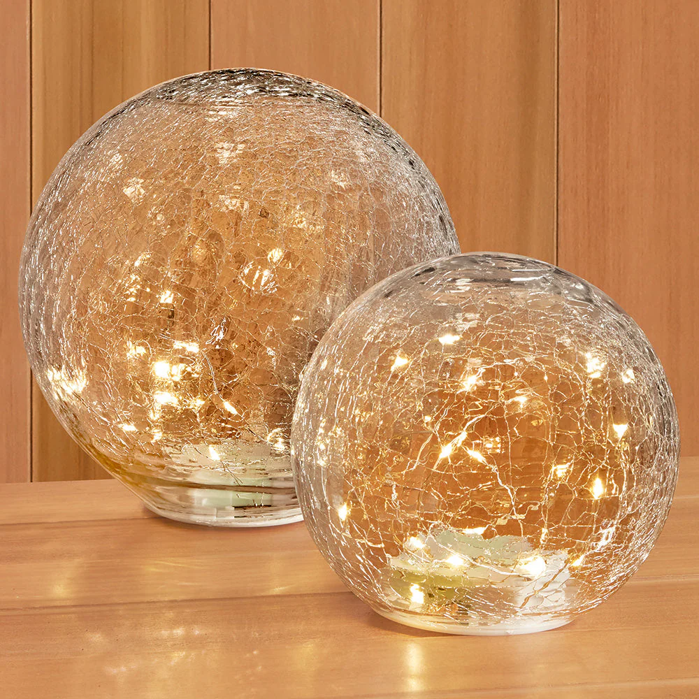 Torre & Tagus LED Crackle Glass Globe - Image 3