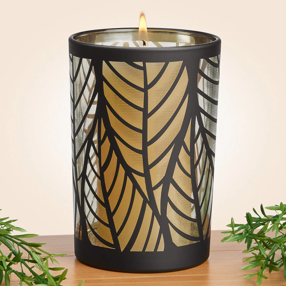 Torre & Tagus Modern Leaf Hurricane Vase - Image 4