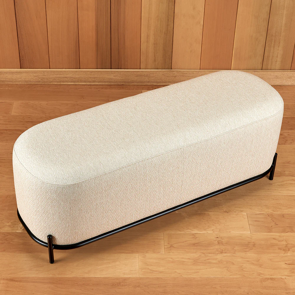 Torre & Tagus Pender Pin Leg Upholstered Bench - Image 4