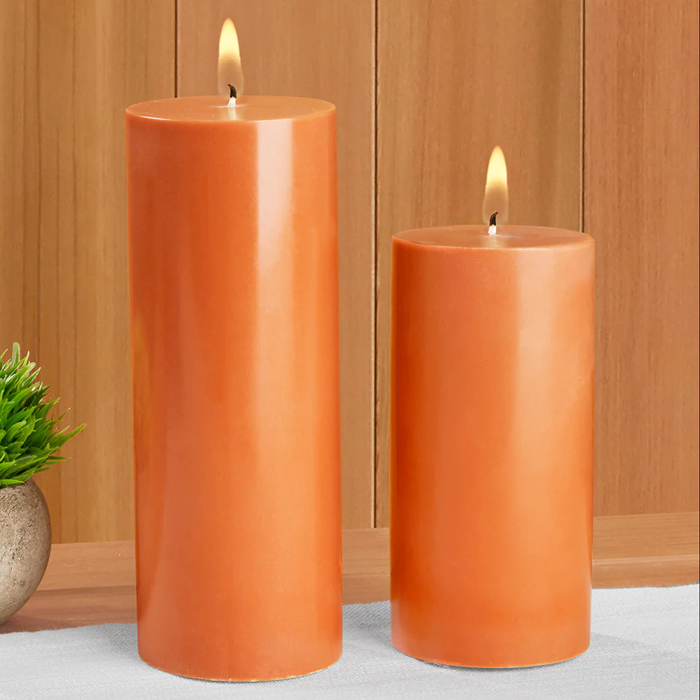 Torre & Tagus Unscented Palm Wax Pillar Candle - Image 3