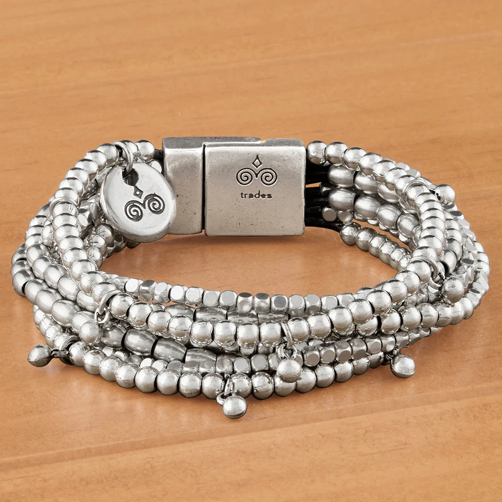 Trades By Haim Shahar Boho Beaded-Leather Bracelet - Image 2