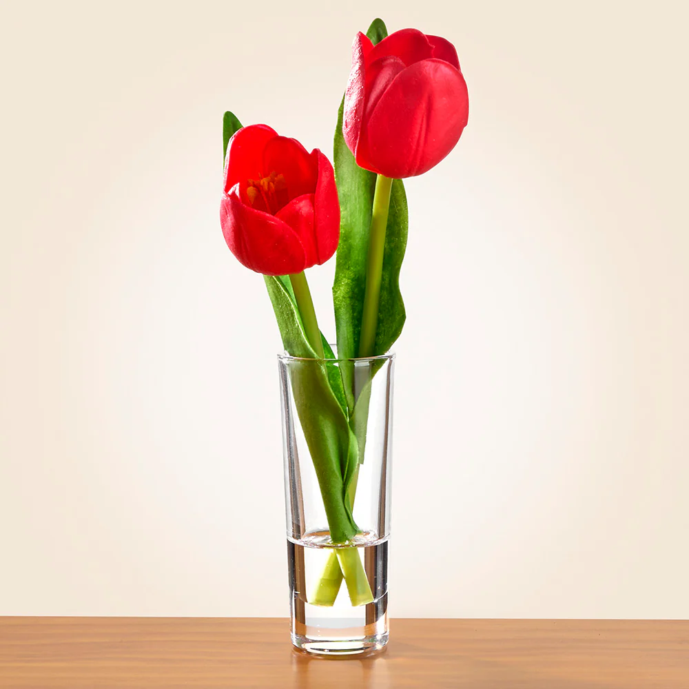 Tulip Cuttings in Glass Vase - Image 2