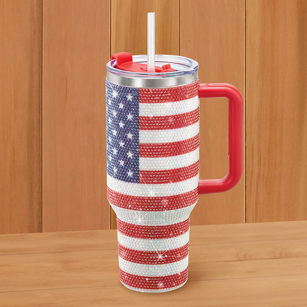 USA Big Bling Stainless Steel Tumbler
